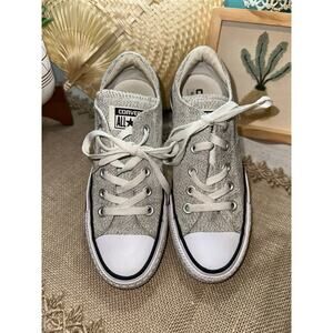 Women’s size 5 Grey White Converse All Star Sneakers GUC